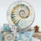 Designart - Spiral Shell Hand Painted - Nautical & Coastal Metal Circle Wall Art
